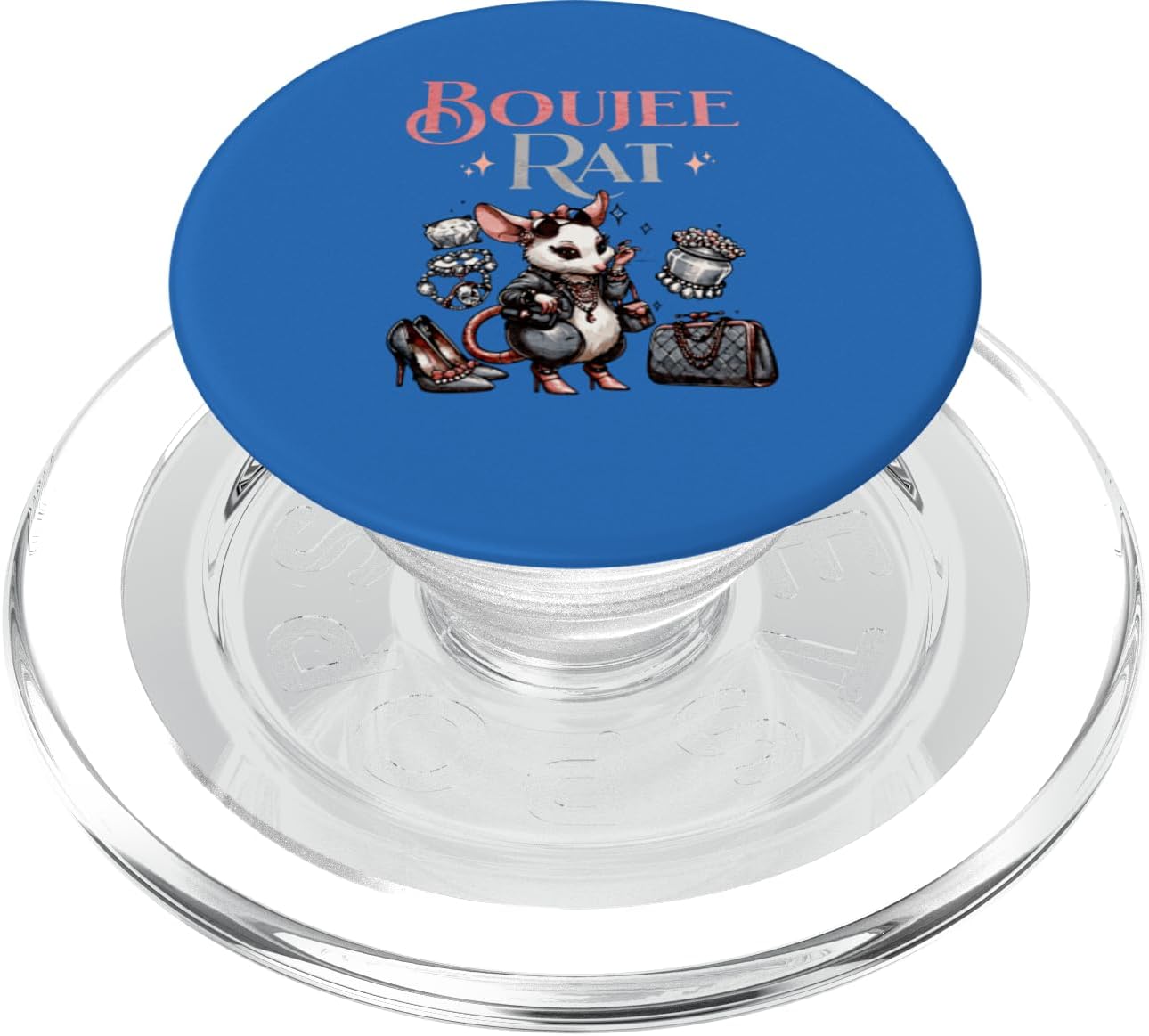 Boujee Rat Dazzling Glamour and Shine Chic Style PopSockets MagSafe PopGrip for iPhone