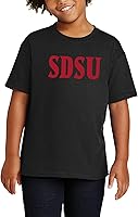 Vista 5 de NCAA Basic Block - Camiseta juvenil de color del equipo, universidad San Diego State Aztecs Negro