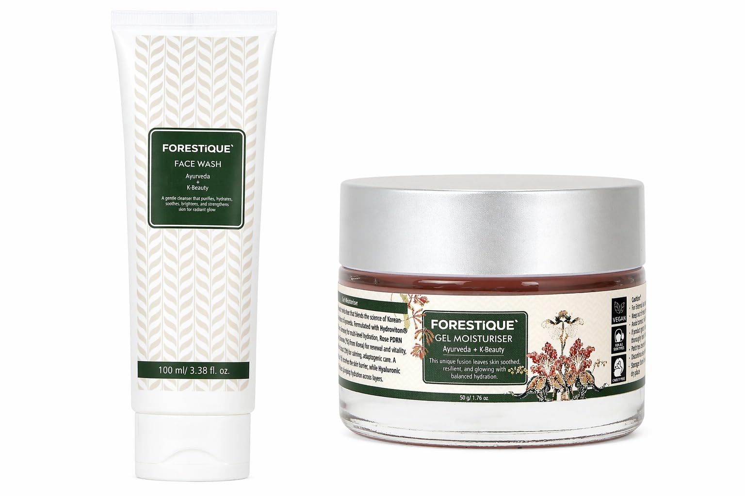 FORESTiQUE Cleanser & Moisturiser Duo | Gentle Face Wash with Hydrating Cream for Hydration, Glow & Skin Balance | Pack of 2-image-23