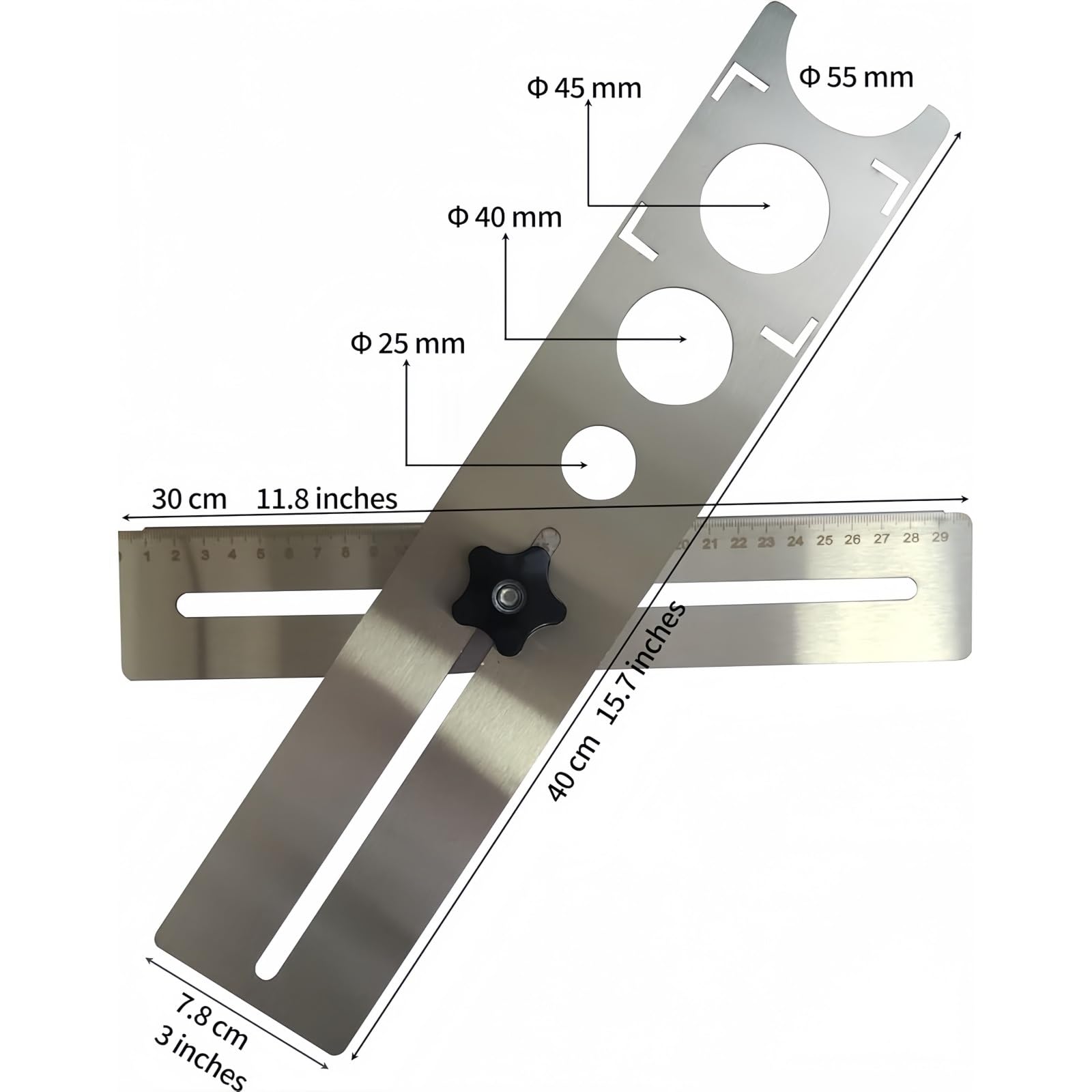 Vollwinkelverstellbares Bohrwerkzeug, Ceramic Tile Hole Locator, Multiple Hole Measurement, Präzisions-Lochfinder Für Fliesen & Mehr, In Keramik, Marmor, Glas Und Keramischen Bodenbelägen(C)