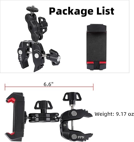 Miniatura 7 de Soporte de aluminio para tableta para soporte de micrófono, soporte para tableta, soporte de abrazadera para soporte de micrófono, cinta de correr,