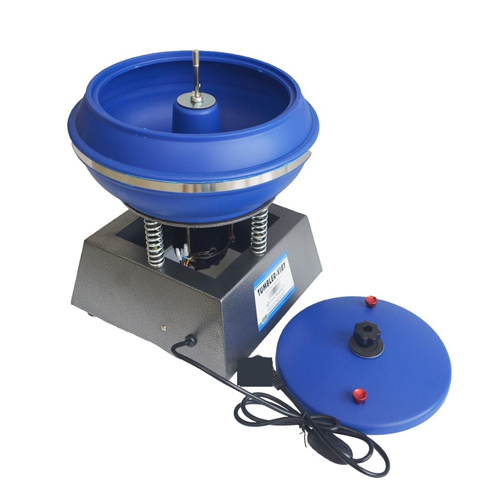 Mjfvn Nero Vibration Polishing Machine 12 Inch Jewelry Jade Jade Vibration Grinding Machine Metal Deburring Machine Equipment(Nero)