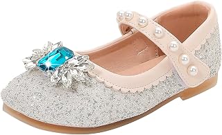 Girls' Small Leather Shoes Single Shoes Dance Shoes Girls Performance Shoes Kickoff, A1 A, 9/10 UK Child