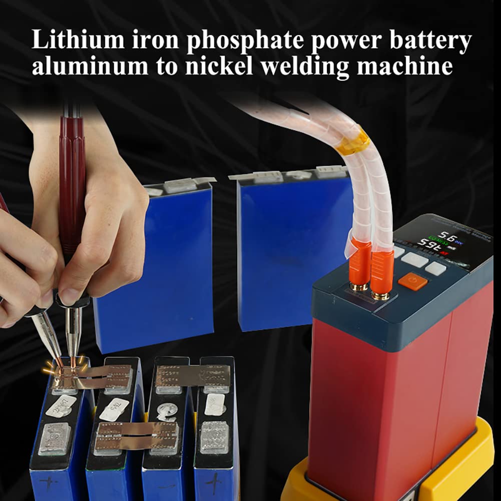 Battery Spot Welder 0.4mm Dual Pulse Battery Welders, Portable Dual Pulse Battery Spot Welder - 19.8 KW Capacitor Energy Storage for 18650 & 14500 Lithium Batteries