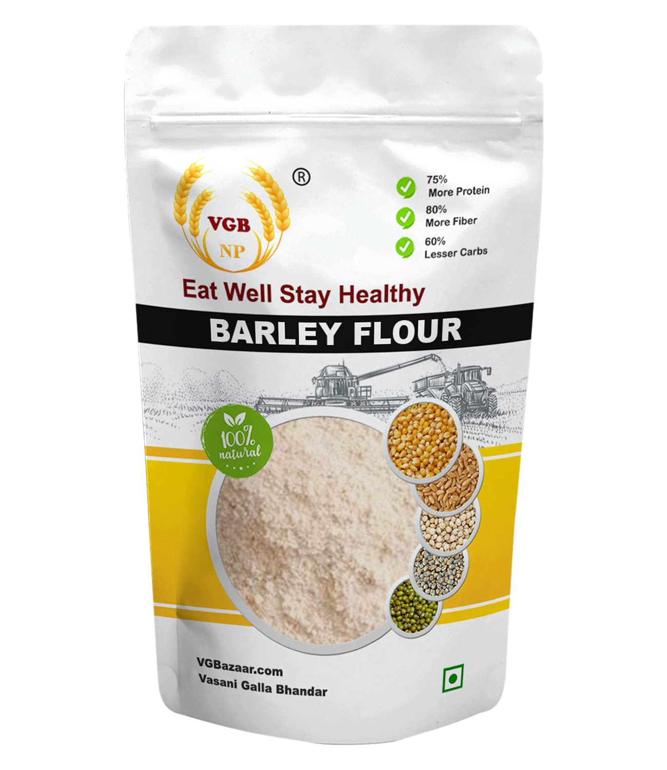 Buy VGBNP 100 Natural & original Barley Flour (Joo ka Atta) Jau Flour