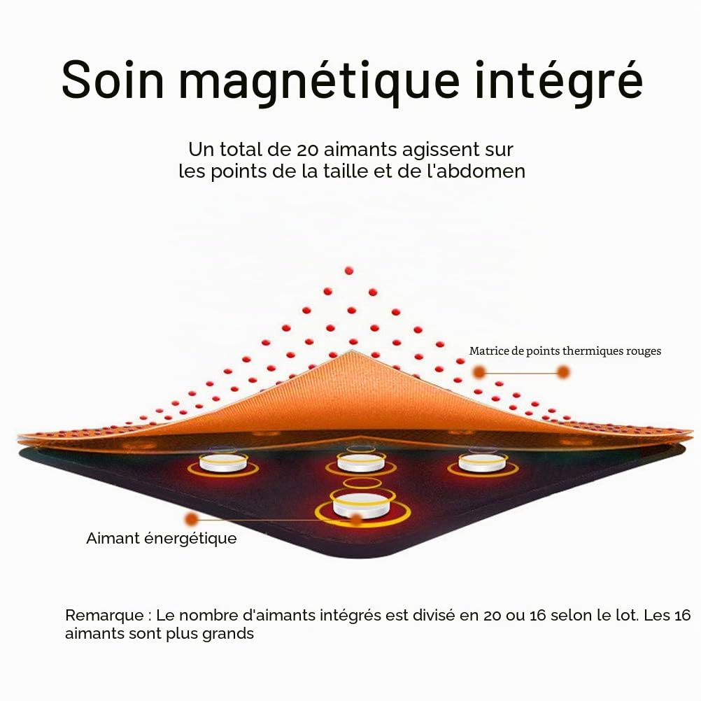 Ceinture de Soutien Lombaire à thérapie magnétique Ceinture Auto-chauffante pour Le Bas du Dos