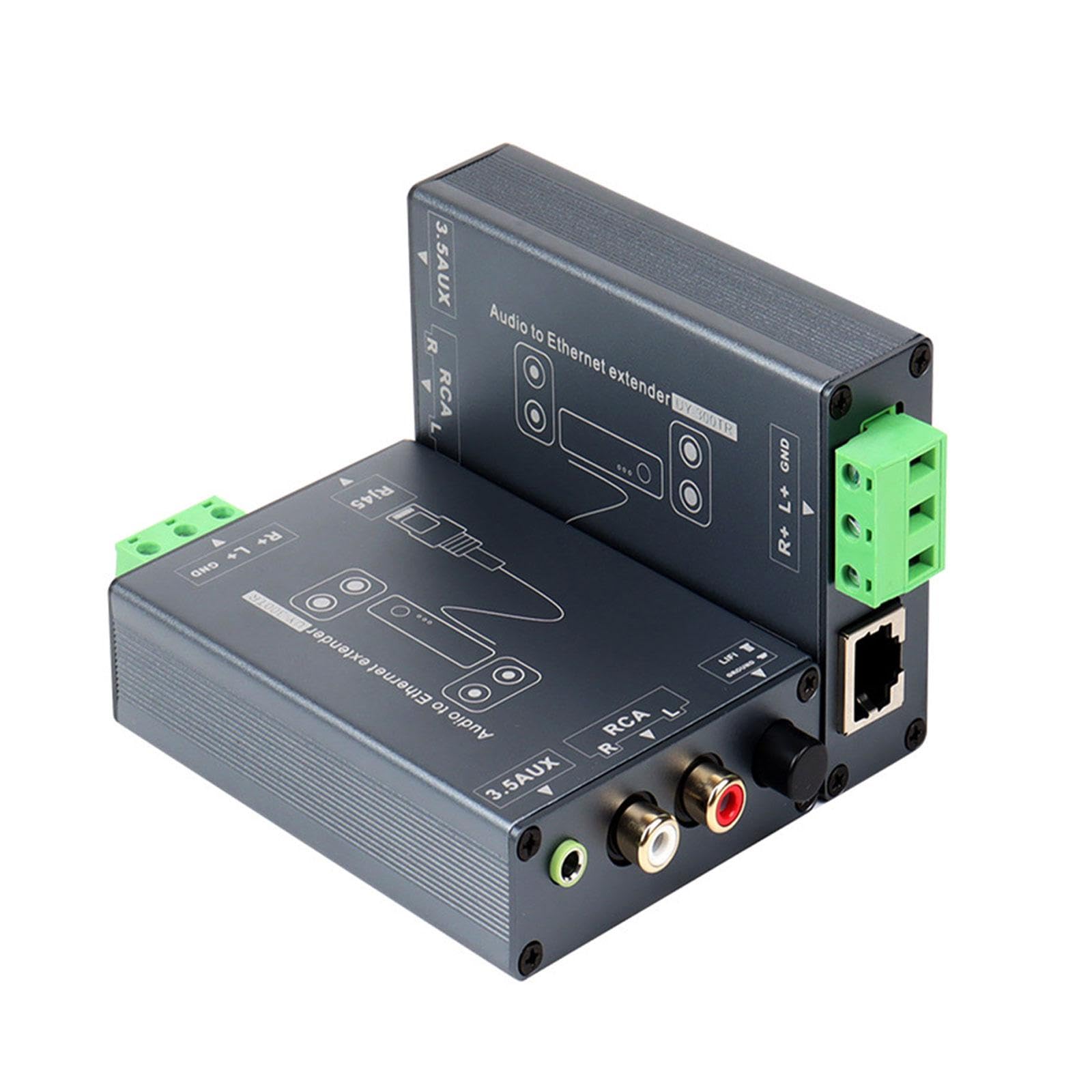 Cavo prolunga audio stereo Cat5e Cat6 da 3,5 mm a RCA per migliorare il suono dell'home theater, connettore per computer, lettore musicale, cavo lungo