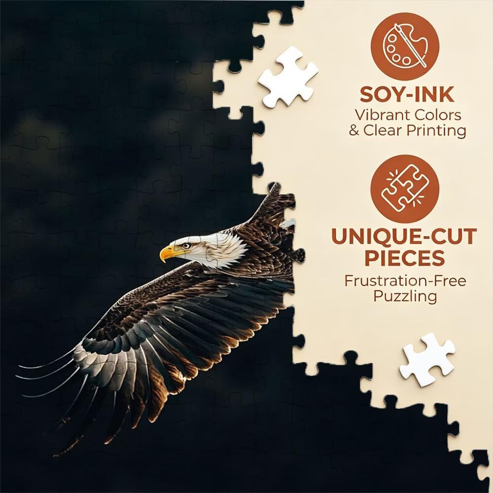 Puzzle 4000 Pezzi, Aquila Nero 3D Puzzle per Adulti Impegnativo, Educa Puzzles Artistico, Divertente E Stimolante Puzzles Decorativo per La Famiglia, Regalo e Decorazione Pareti DX0YL6-571