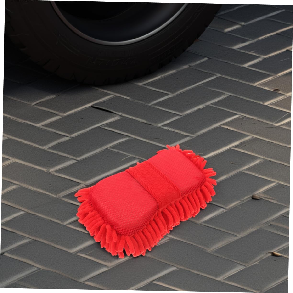 Alipis 2pcs Car Wash Mitts Non Scratch Chenille Sponges for Gentle Car Cleaning Compact Portable Auto Detailing Towels Versatile for Wiping and Washing