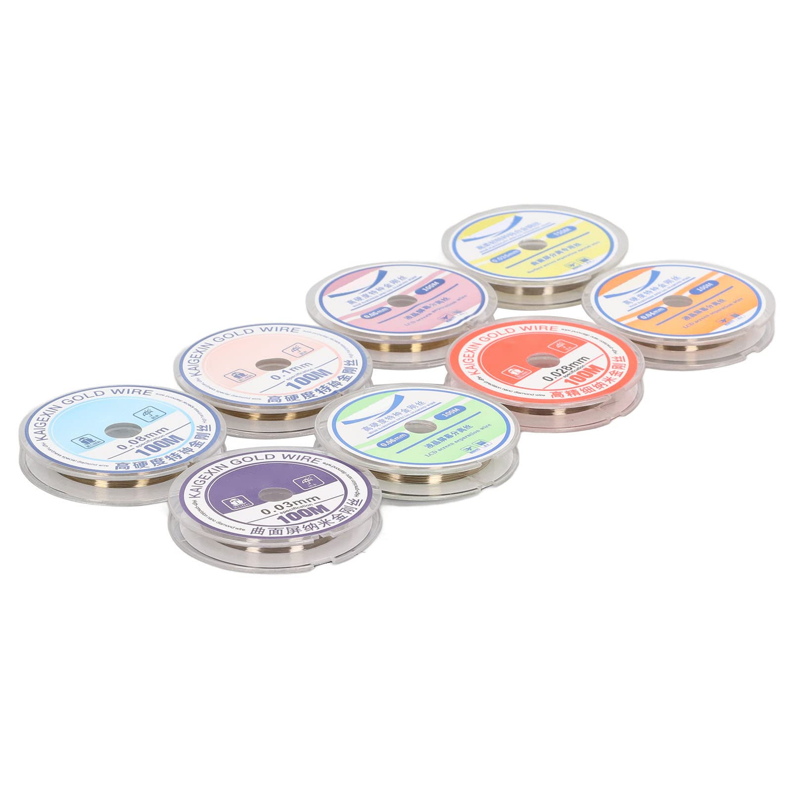 Fil de séparation d'écran LCD 8 pièces, fil de coupe 0.028 0.03 0.035 0.04 0.05 0.06 0.08 0.1mm fil de coupe