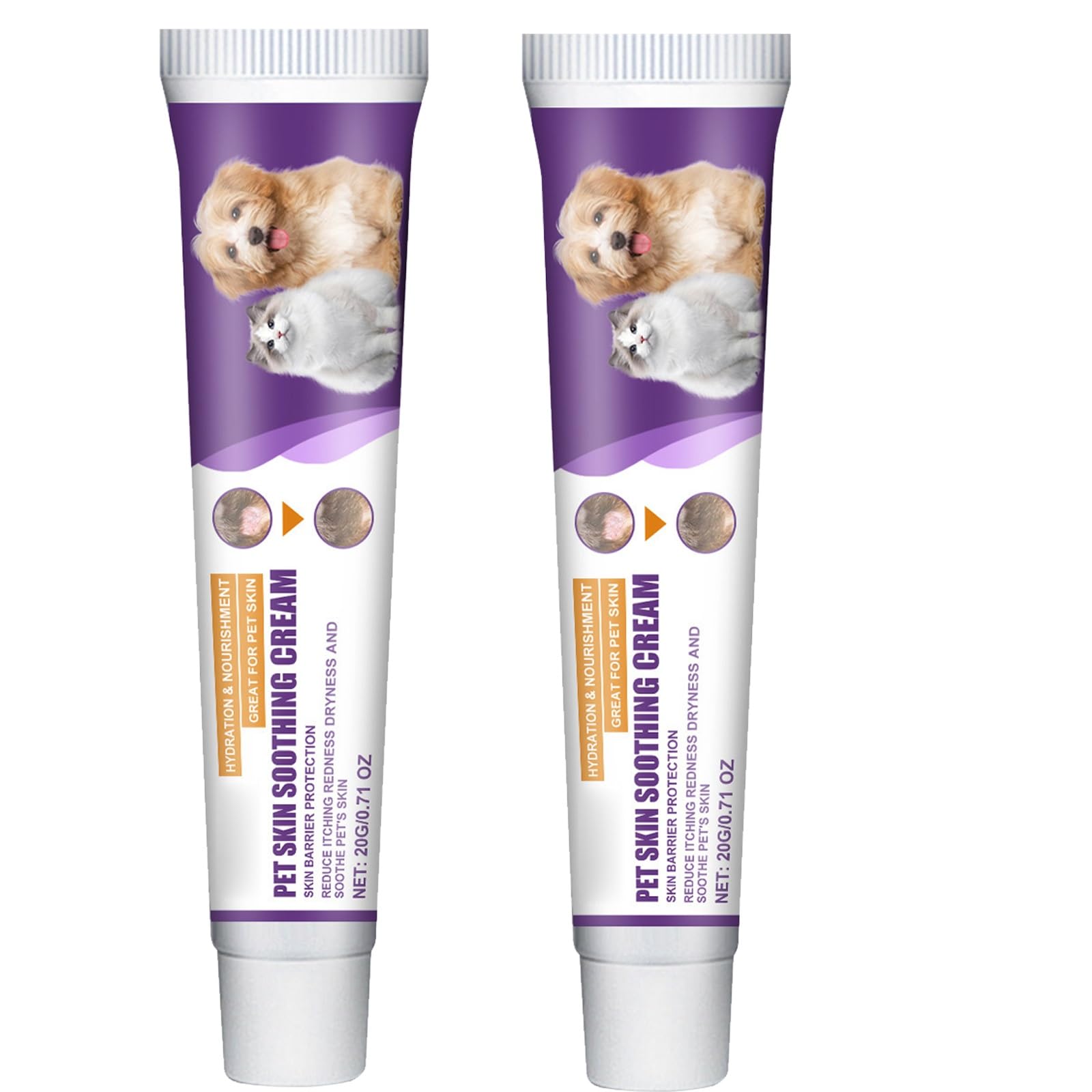 Pet Care Cream For Itchy,Hotspots Itchy Irritated Skin Relief for Dog & Cat,Pets First Aid Antibacterial Itchy Skin Cream,Pet Skin Care Cream,soothing itchy dog skin relief,Pet Wound Care Gel 2PC