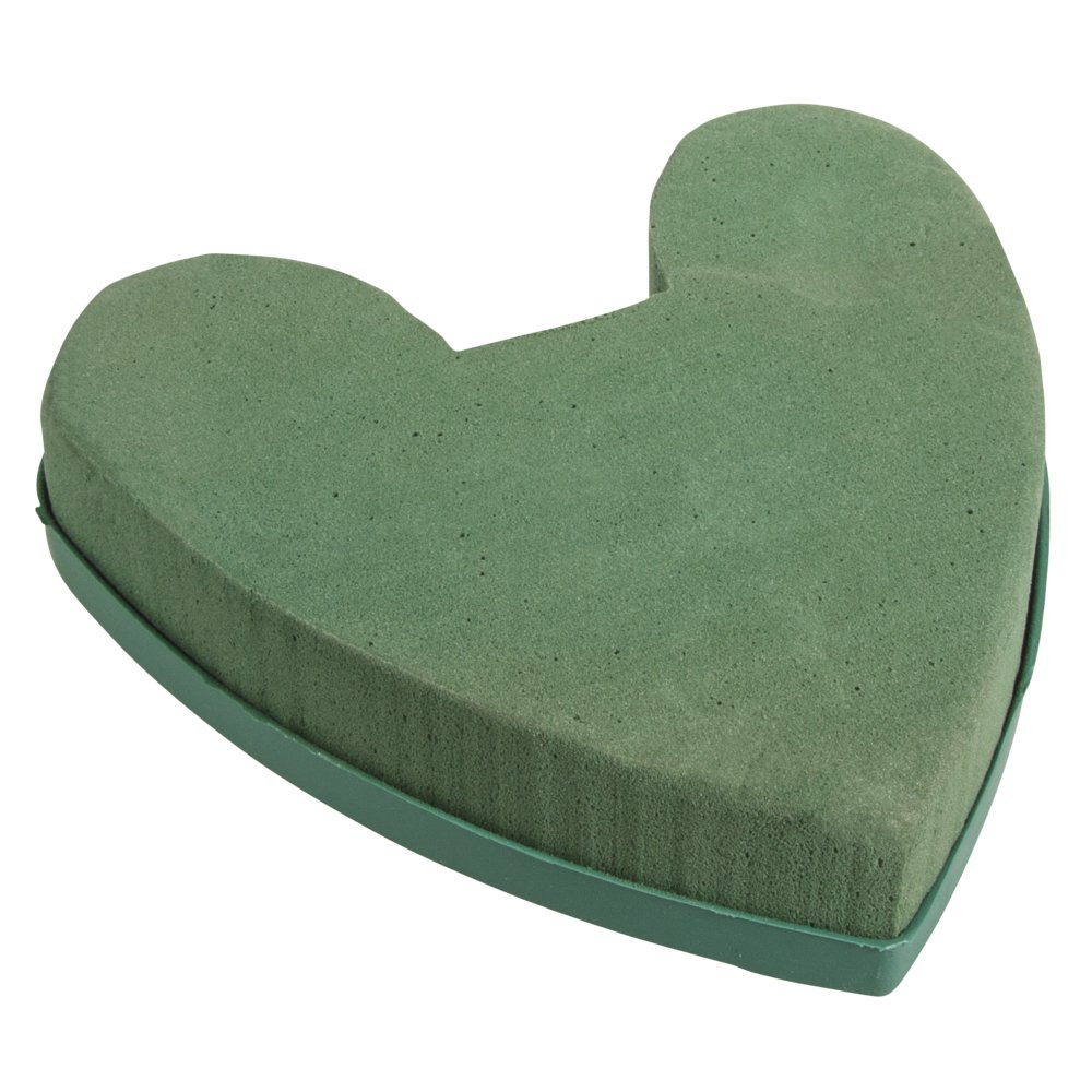 Rayher 30204000 Wet Mould Heart, 15 cm Diameter, 3 cm, Foam, Green, 14.5 x 14 x 3.1 cm