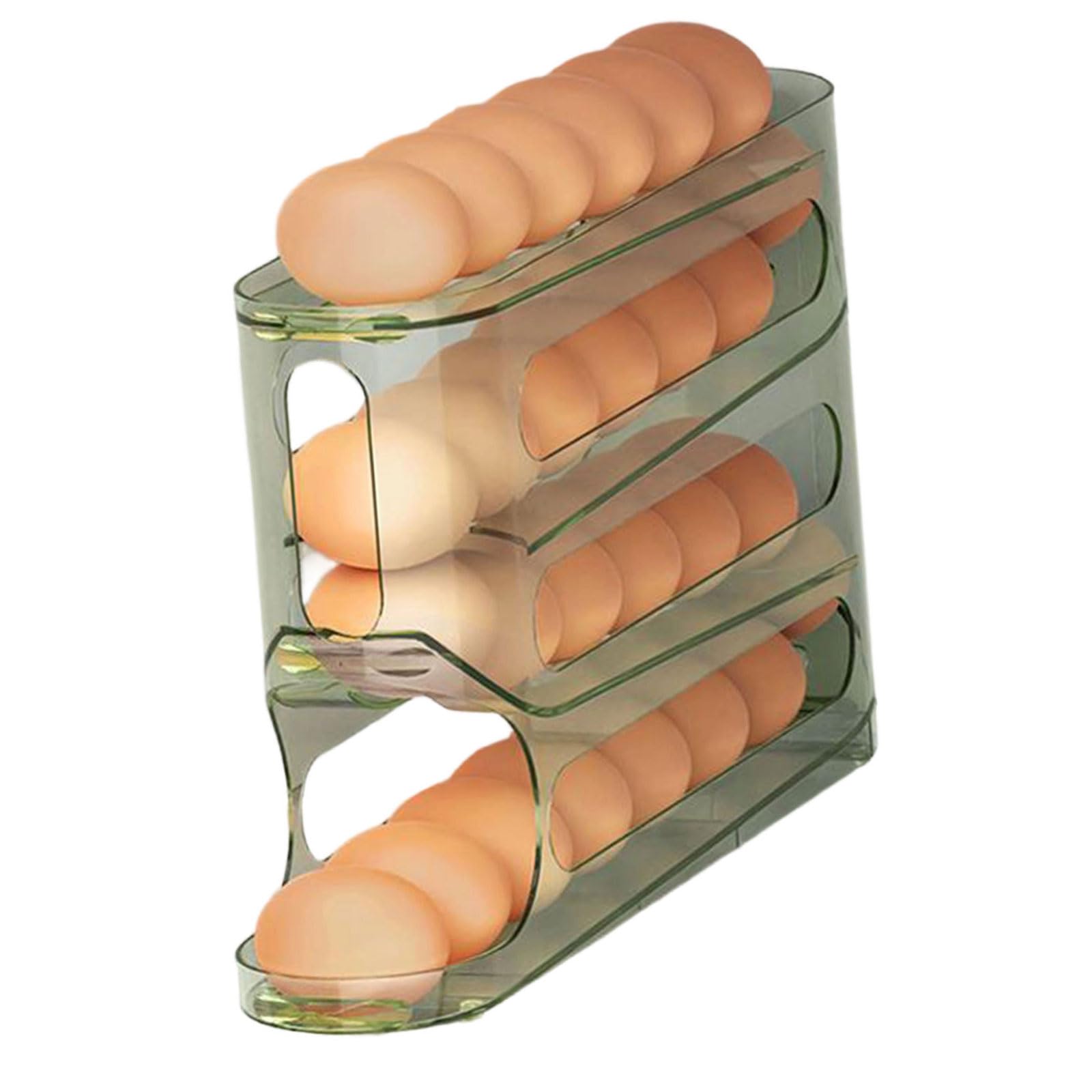 MURYE Intelligent 4 Layer Eggs Keeper with Fall Proof Designs and Quick Identification Fridge Organizers for Hassle Release Storage Space Saving Eggs Rack