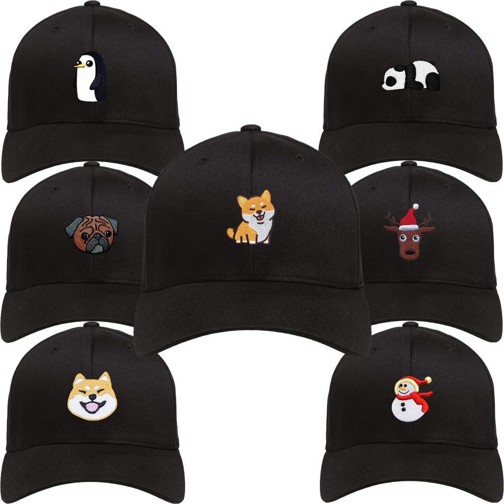 New Shiba Inu Black Baseball hat Men Women Embroidered Dog Dad Hat with Design Baseball Cap Adjustable Pure Cotton