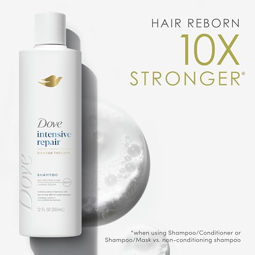 Image of Dove Shampoo 4 count Intensive Repair for Damaged Hair with Bio-Protein Care Technology and Amino Serum 12 Fl Oz