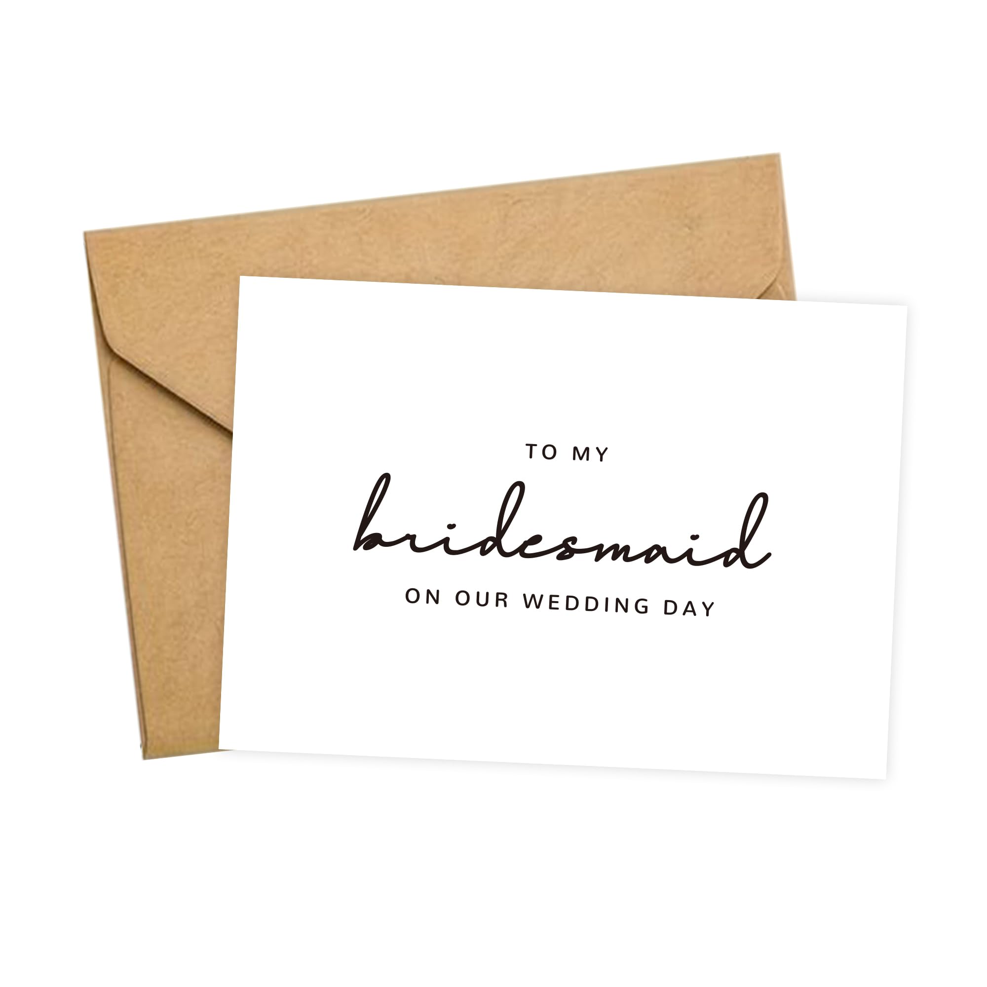 GroomBrideGifts Bridesmaid Proposal Card with Envelope, To My Bridesmaid On Our Wedding Day Cards.（Bridesmaid B）