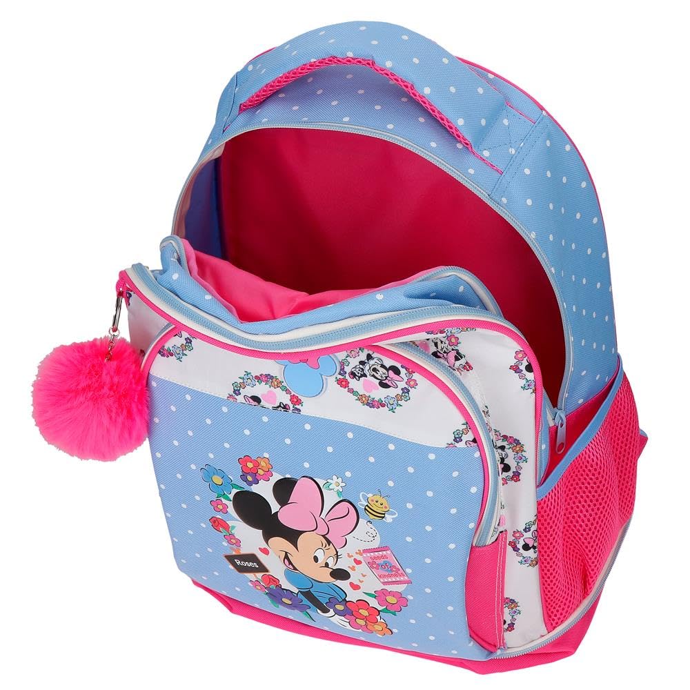 Disney Minnie Flowers Mochila, mochila escolar, compartimentada, tirados para asa, diferentes bolsillos de Joumma Bags