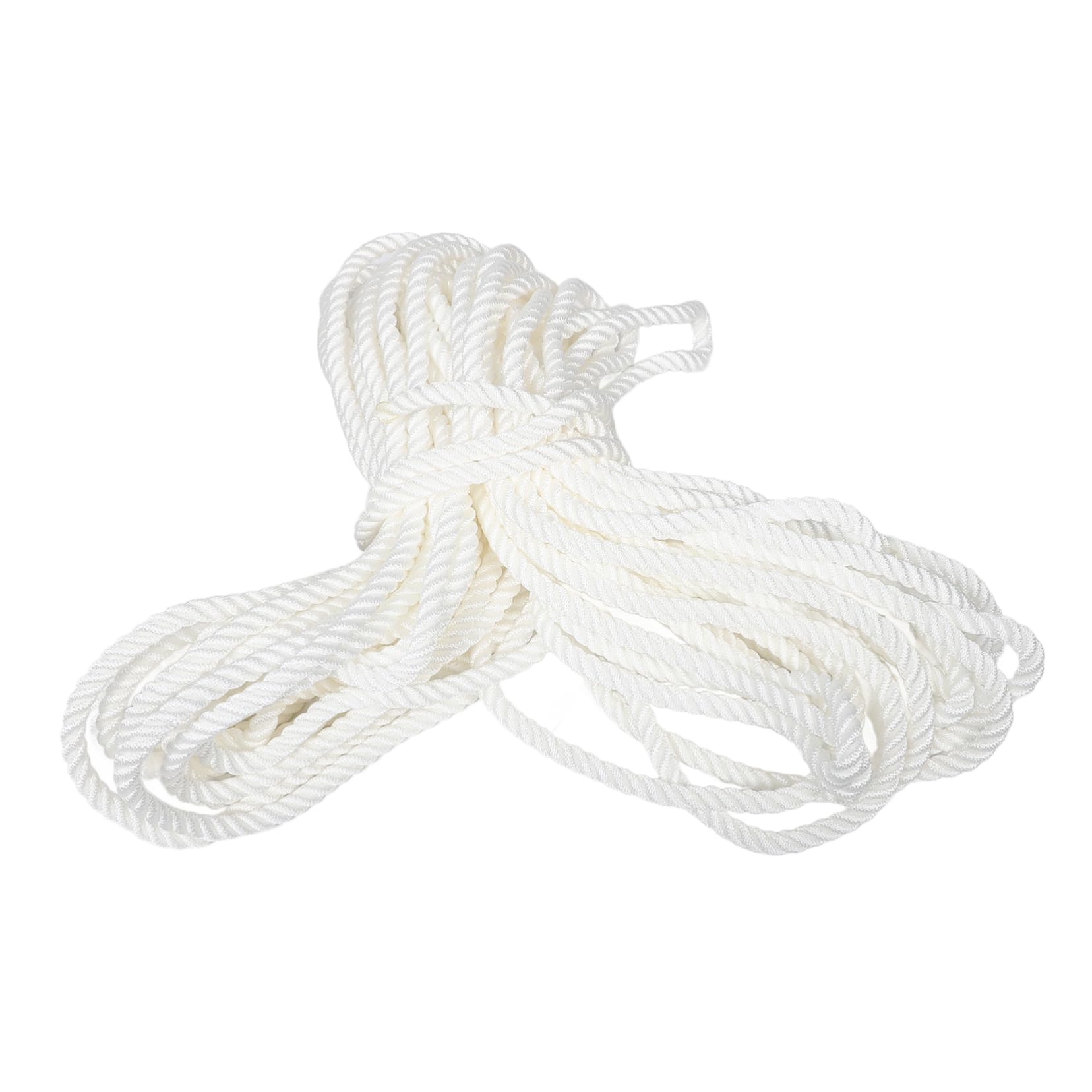 Sosoport Cuerda de Nailon Resistente para Líneas de Atraque de Embarcaciones, 12mm, Color Claro, Alta Resistencia, Versátil para Anclaje y Fondeo, Accesorios para Muelles de Barcos