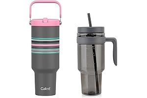 40 oz CafeZi Insulated Tumbler with 50 oz Tritan Plastic Companion Cup...