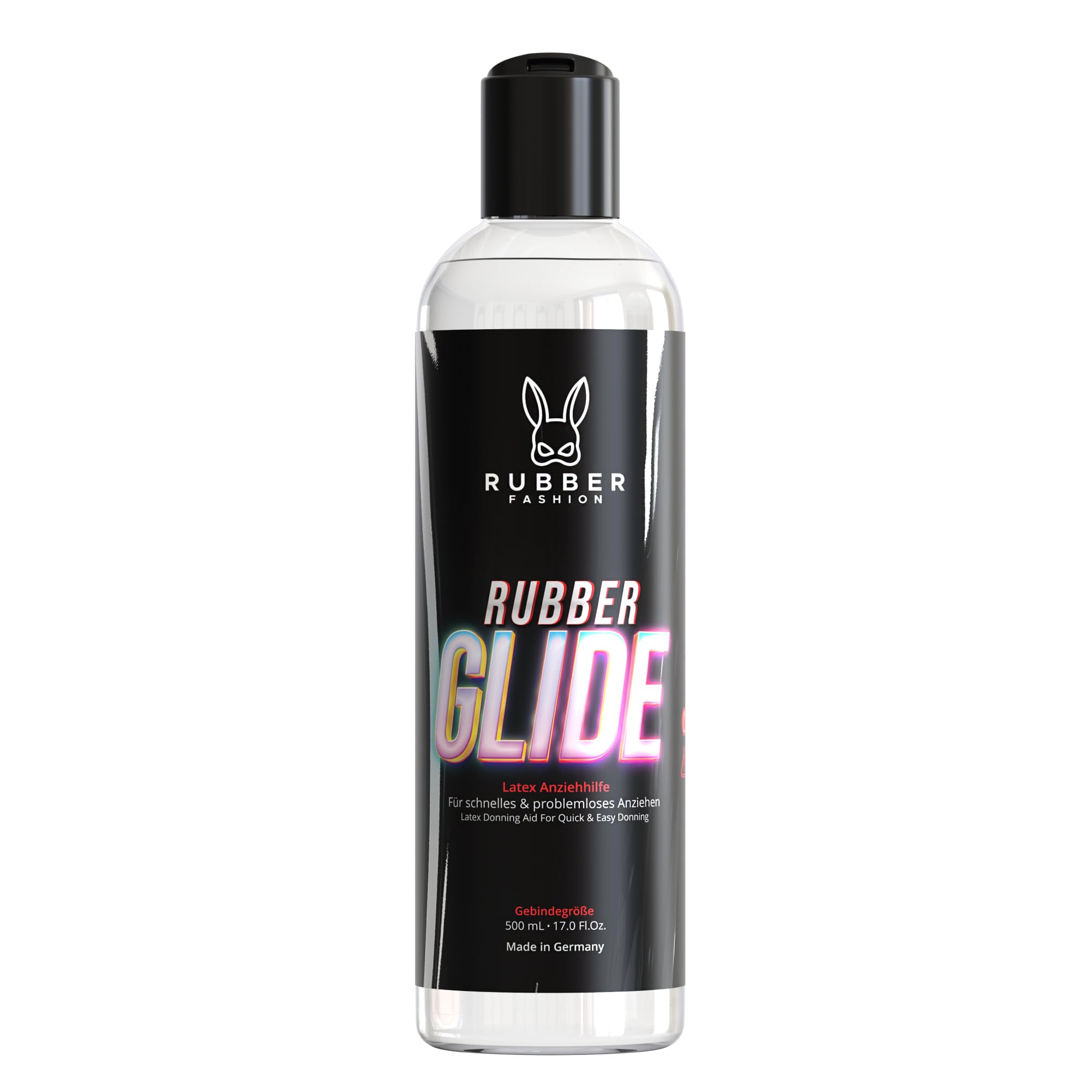 Rubberfashion RubberGlide Huile de silicone, soin du latex et aide à l'enfilage du latex, huile de silicone brillante pour vêtements en latex, tenue en caoutchouc et fétiche, huile de silicone