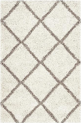 Image of Handwoven Microfibre 3D Rug for Living Room (Ivory & Grey, 4 X 6 Feet, Microfibre)