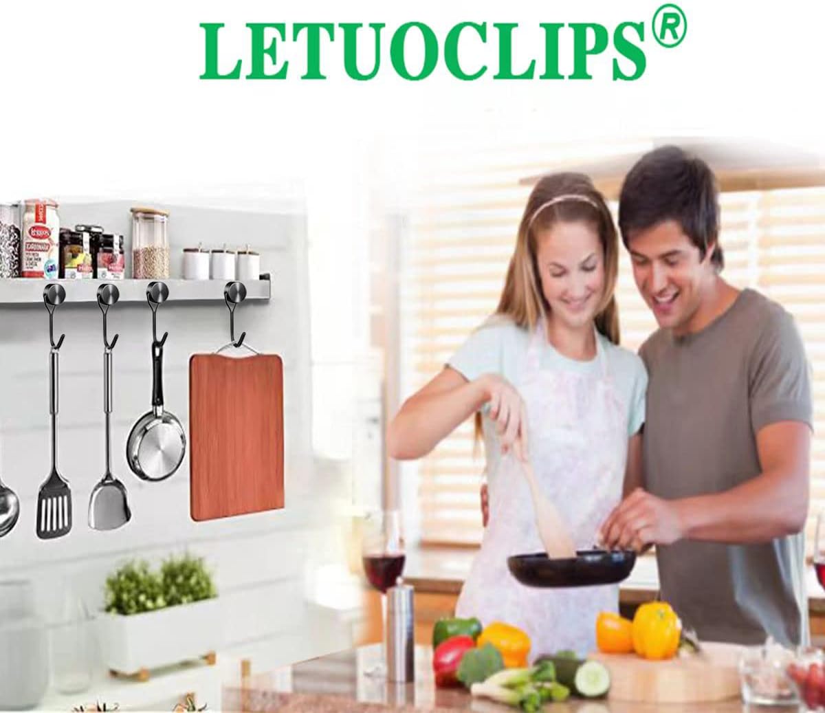 LetuoClips Magnetic Hooks,Heavy Duty Magnet Hooks Neodymium Swivel Hook Magnets for Fridge,Grill Utensils Tools,Refrigerator, Indoor Outdoor Hanging,Key Holder, Black, Pack of 4 : Industrial & Scientific