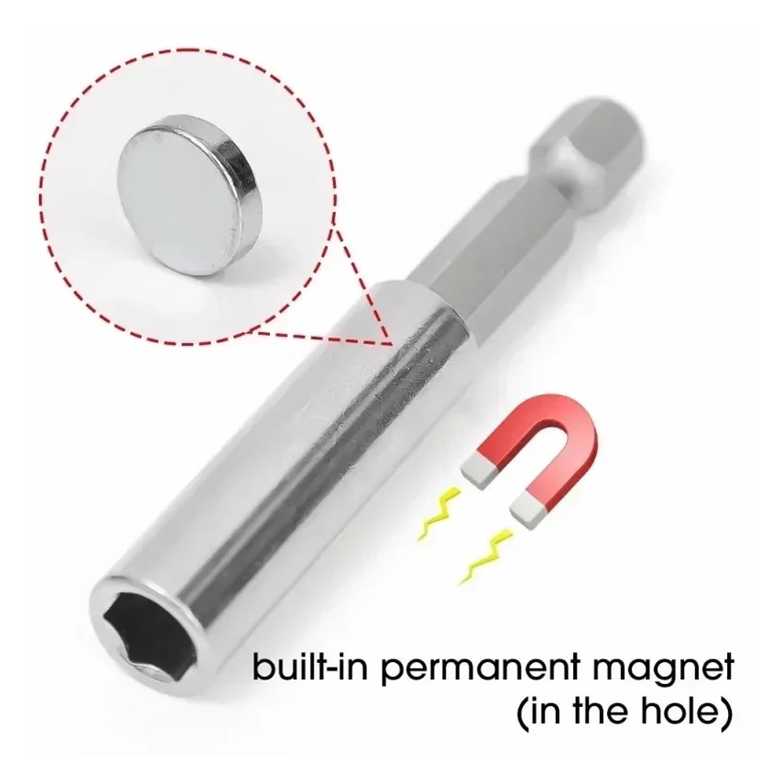 Conectores de mango acero al carbono, destornilladores, soporte for puntas, herramientas eléctricas, extensión destornillador magnético, biela Hexagonal(30PCS)