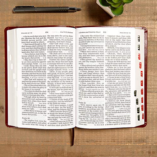 Image of KJV Large Print Personal Size Reference Bible, Brown Leathertouch Indexed, Red Letter, Pure Cambridge Text, Presentation Page, Cross-References, Full-Color Maps, Easy-to-Read Bible MCM Type