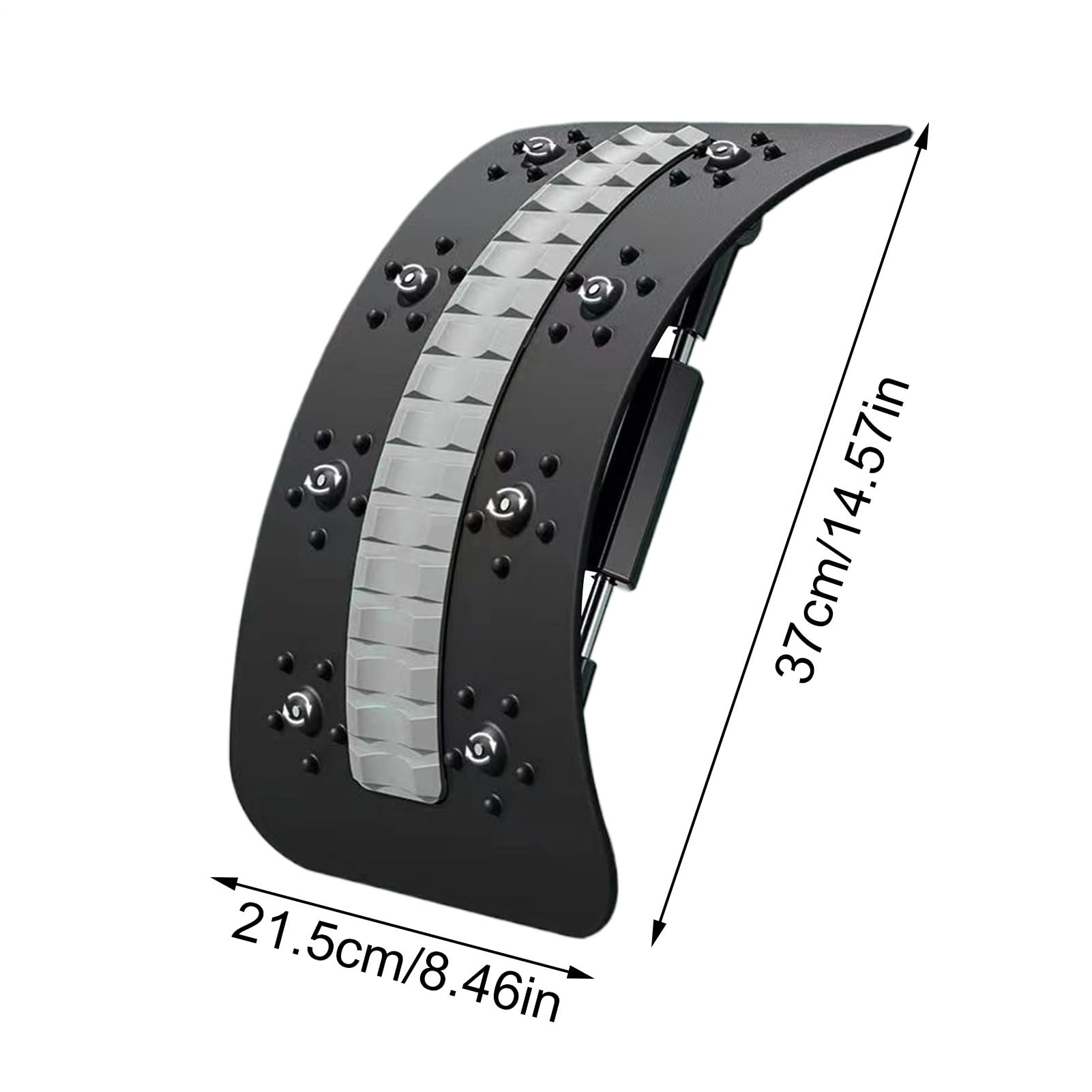 Back Stretcher, Lumbar Support Device, Spine Board, 14,57 x 8,46 pollici, Regolabile massaggiatore per correction Workout Recovery Sleep Yoga Car Bed Pilates Studio Travel Use