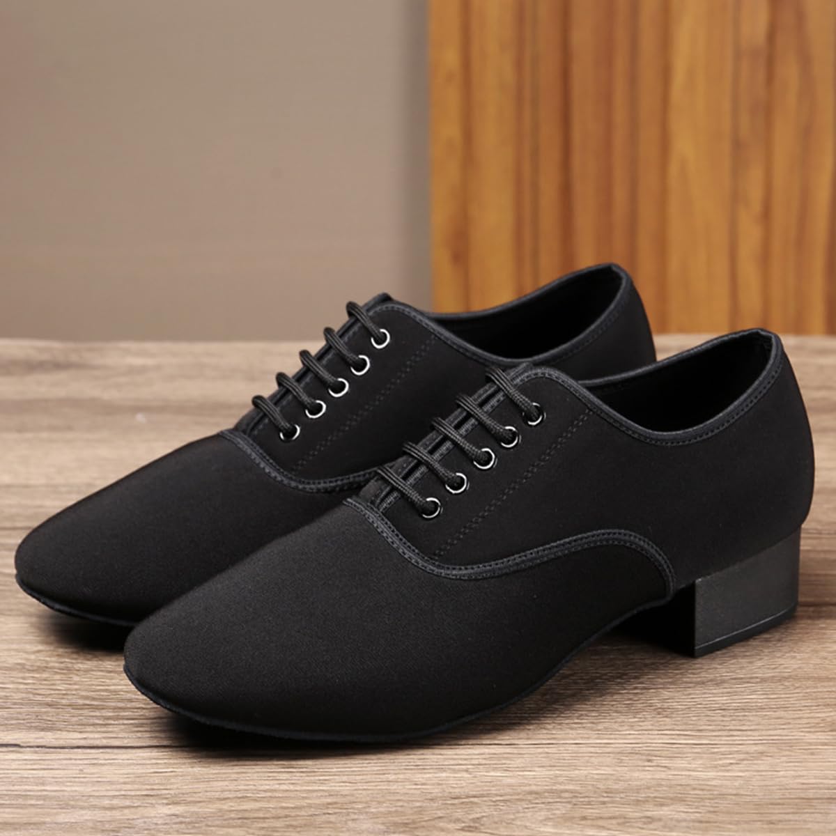 Scarpe da Ballo Latino Uomo 3.5 cm Tacchi Scarpe da Ballo Moderno Tango Sociale Sala da Ballo Traspirante Morbido Tessuto Oxford