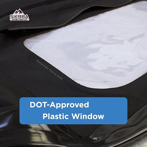 Miniatura 3 de Repuesto de techo de convertible completo de vinilo para Mazda Miata Cabriolet 1990-2005 con ventana de plástico transparente y protección contra la