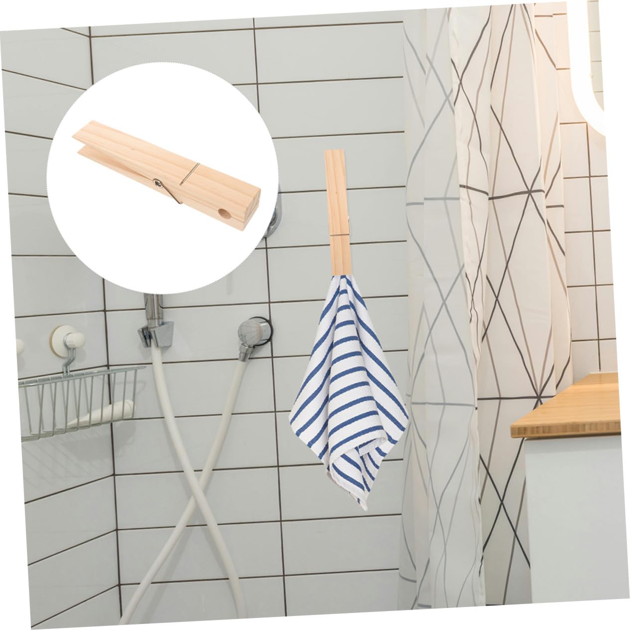 Ciieeo 2pezzi Molletta in Legno Per Asciugamani Mollette Giganti in Legno Per Vestiti Grandi Mollette Per Bucato Resistente e Duraturo