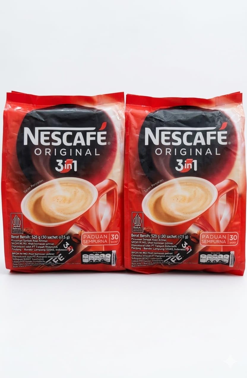 Nescafé Original 3 in 1 Instant Coffee, by febora foods, 30 Sachets, Pack of 2 X 525g-picture-19