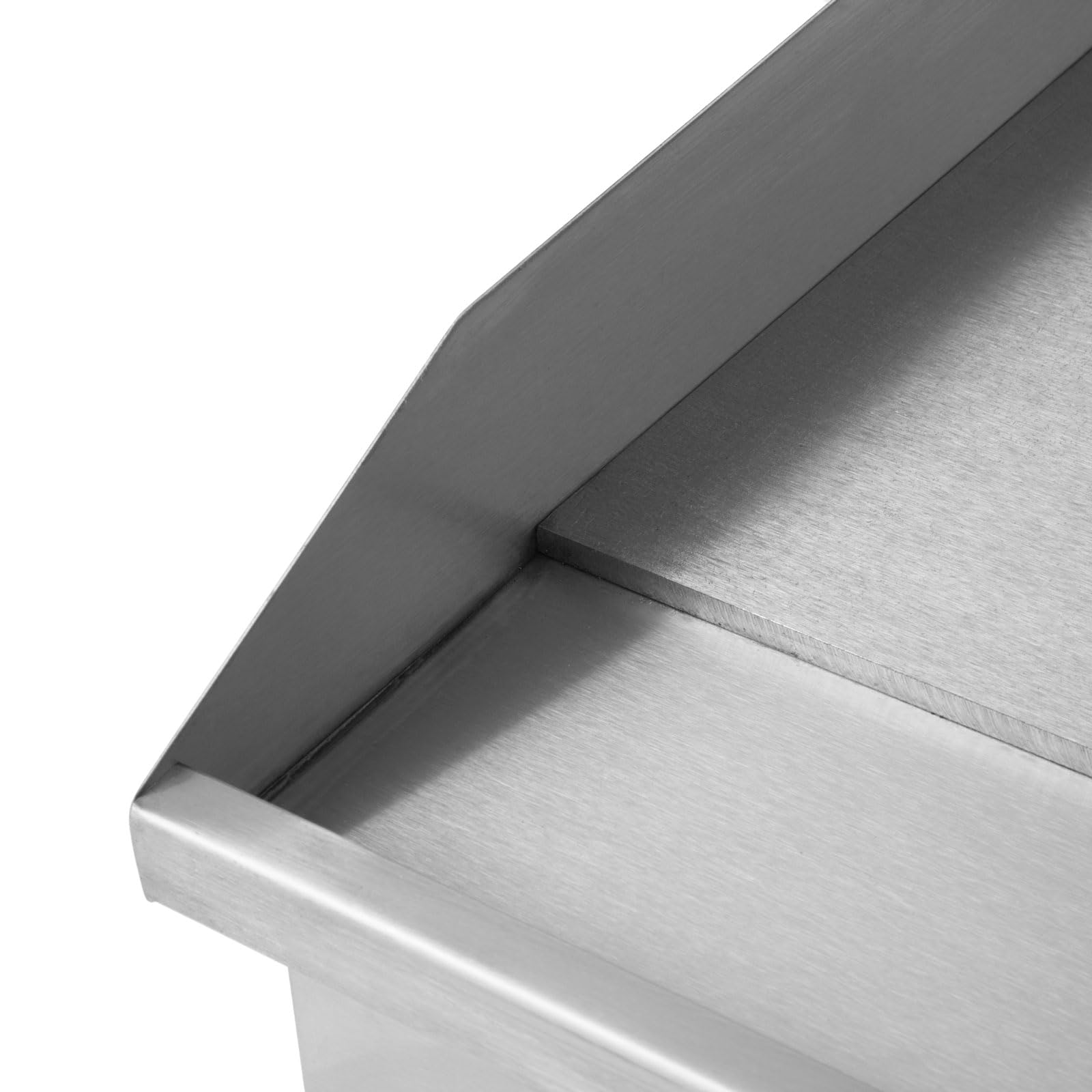 VERTES Plancha Grill 3000 W ze stali nierdzewnej Powierzchnia grillowa gładka 55 x 35 cm, termostat, temperatura 50-300°C, ochrona przed rozpryskami i ciepłem, pojemnik na tłuszcz