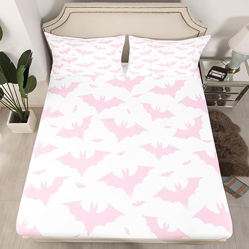 Vista 44 de Juego de sábanas bajeras con bonito diseño de gato negro para niños y niñas, diseño de dibujos animados de Halloween, gato, animales, sábanas