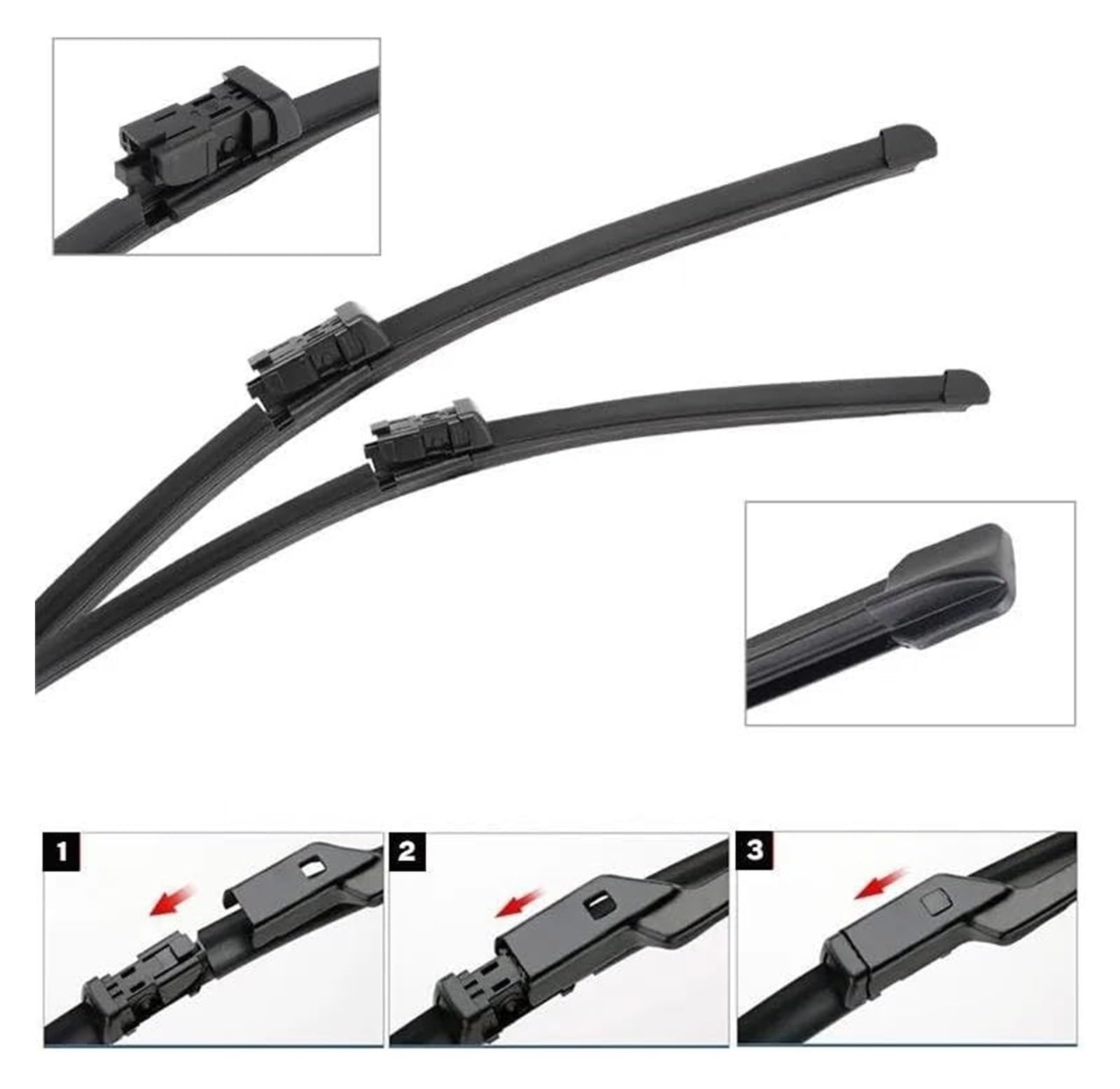 Para Lancia Para Ypsilon 24 "+ 15" 2012-2018 Limpiaparabrisas Ventana Ajuste Botón Brazo Coche Escobilla Limpiaparabrisas Automóvil(Left Steering)