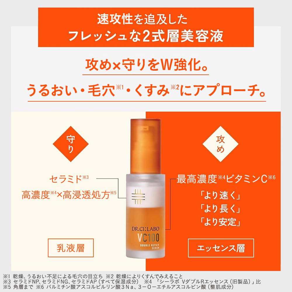Amazon | ドクターシーラボ (DR.CI:LABO) VC100 ダブルリペアセラム お