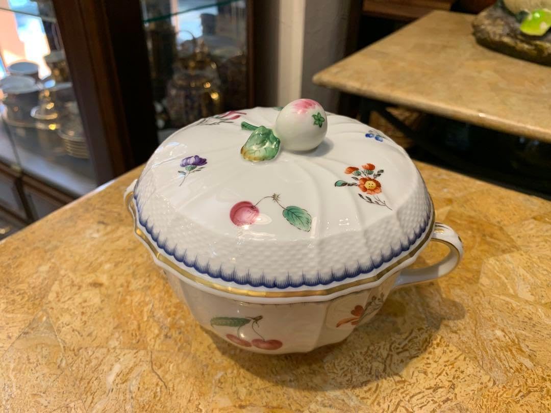 GM0513 リチャードジノリ イタリアンフルーツ ボンボニエール 蓋&取手付