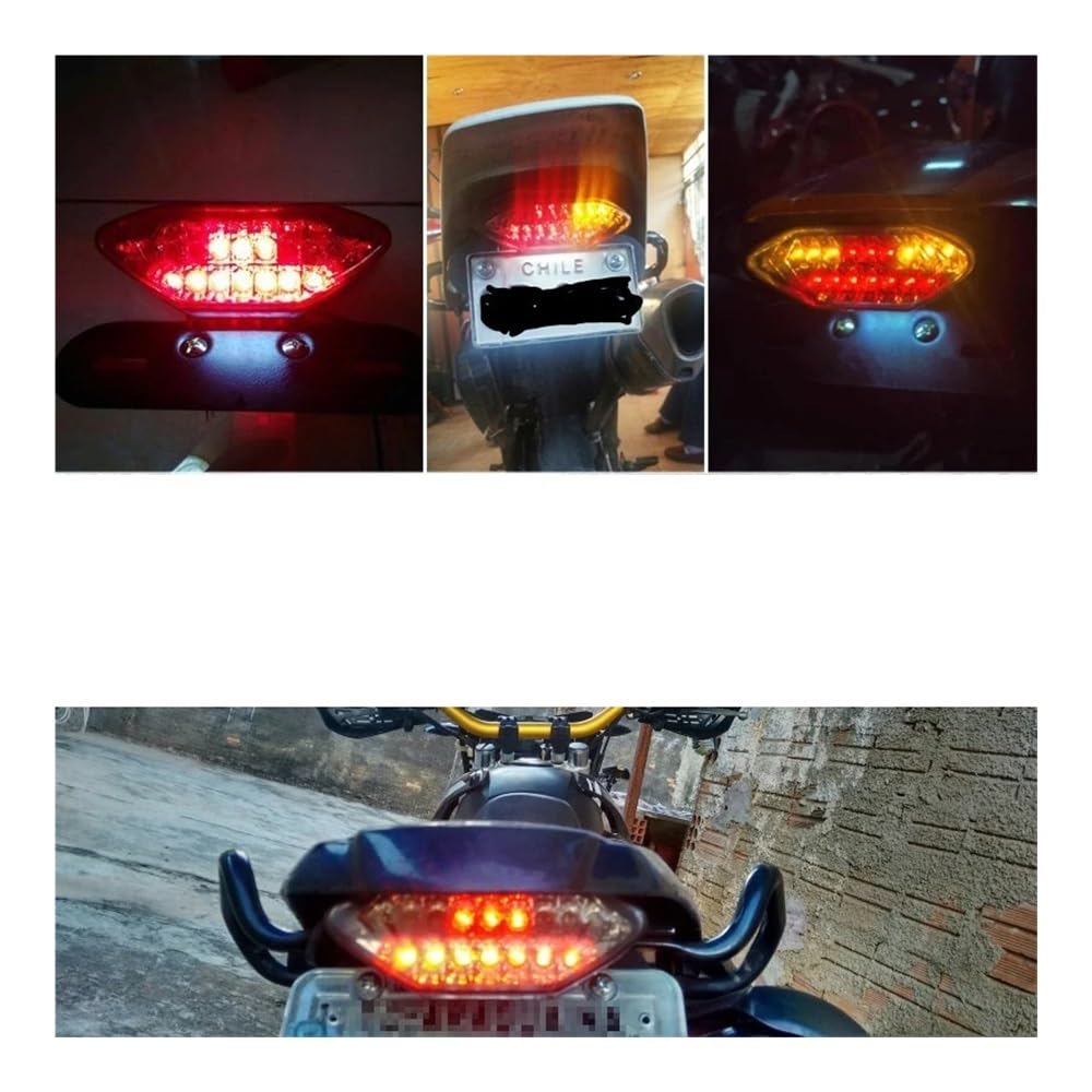 Luce Di Direzione Posteriore Freno Stop Targa Accessori Per Moto(GRAY)