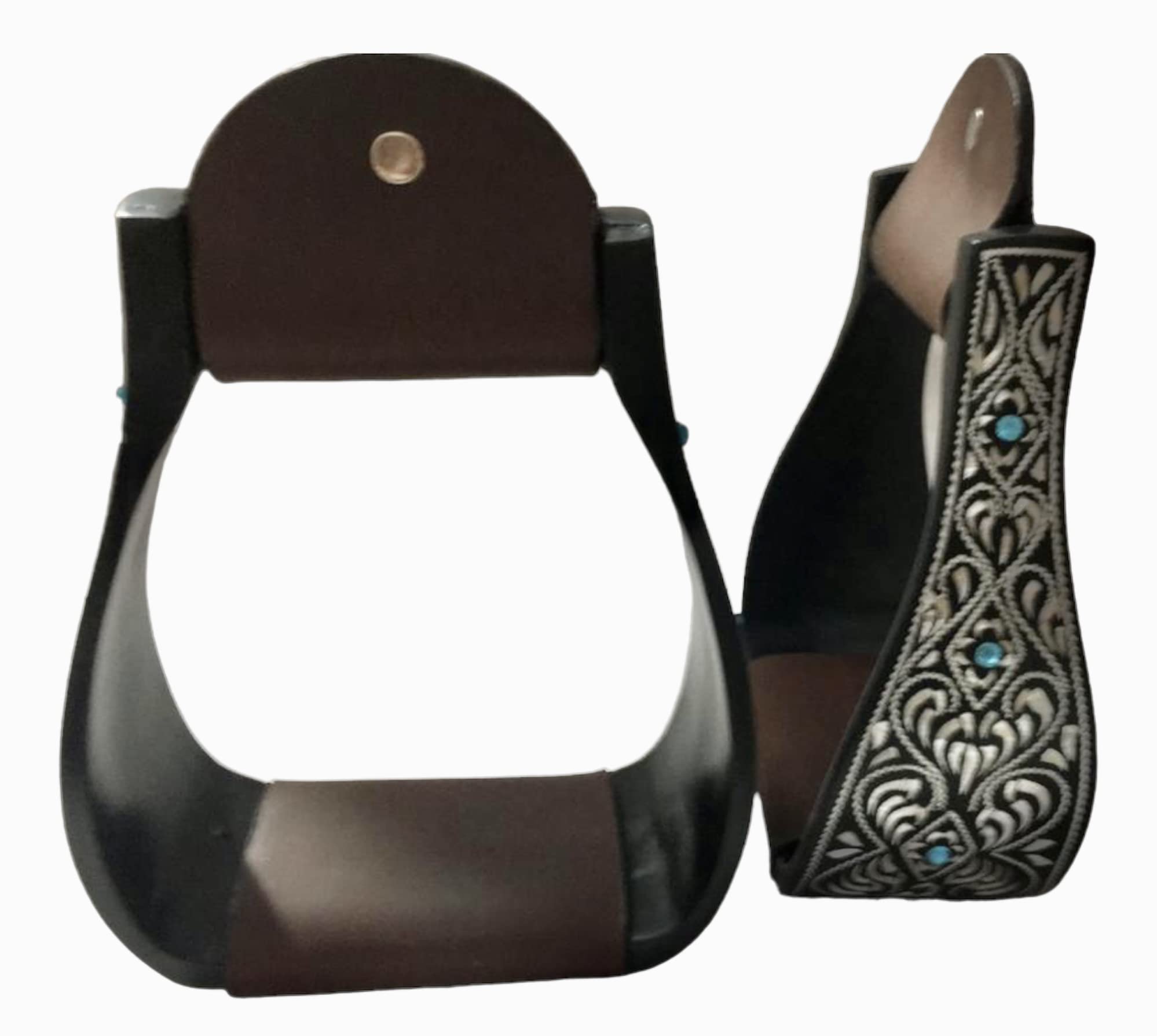 Majestic Ally Staffe in alluminio nero con incisione Western Horse - Adulti