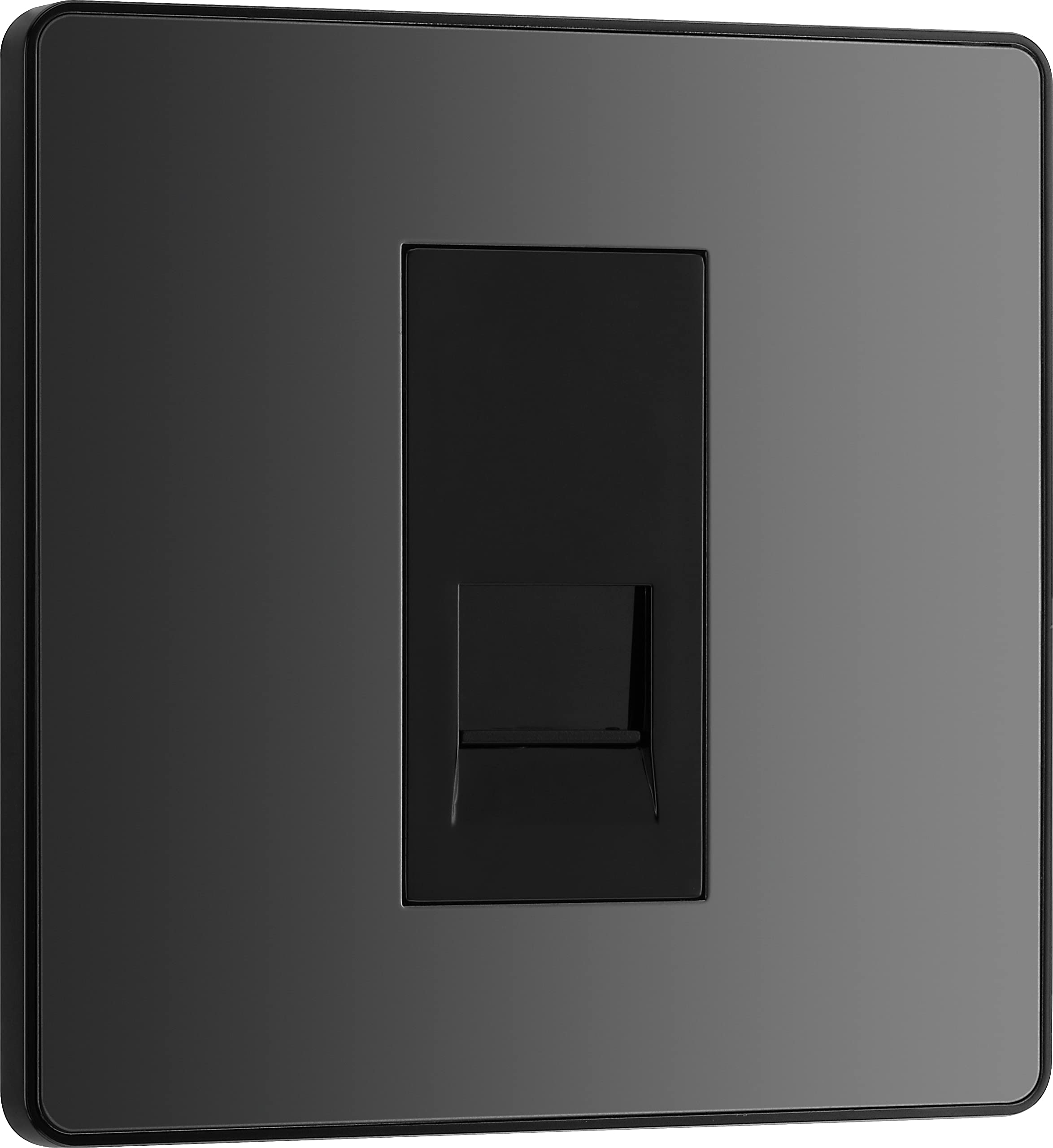 British General Black Chrome Bg Electrical Evolve Single Secondary Telephone Socket