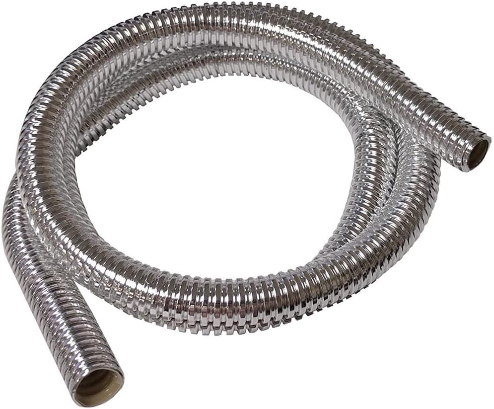 Bentley Harris ConvoShield Aluminized Nylon Wire Loom Tubing – 5/8" Inch Diameter – 39” Inch Long | Chrome Finish Wire Loom | High Temp. For Automotive Applications