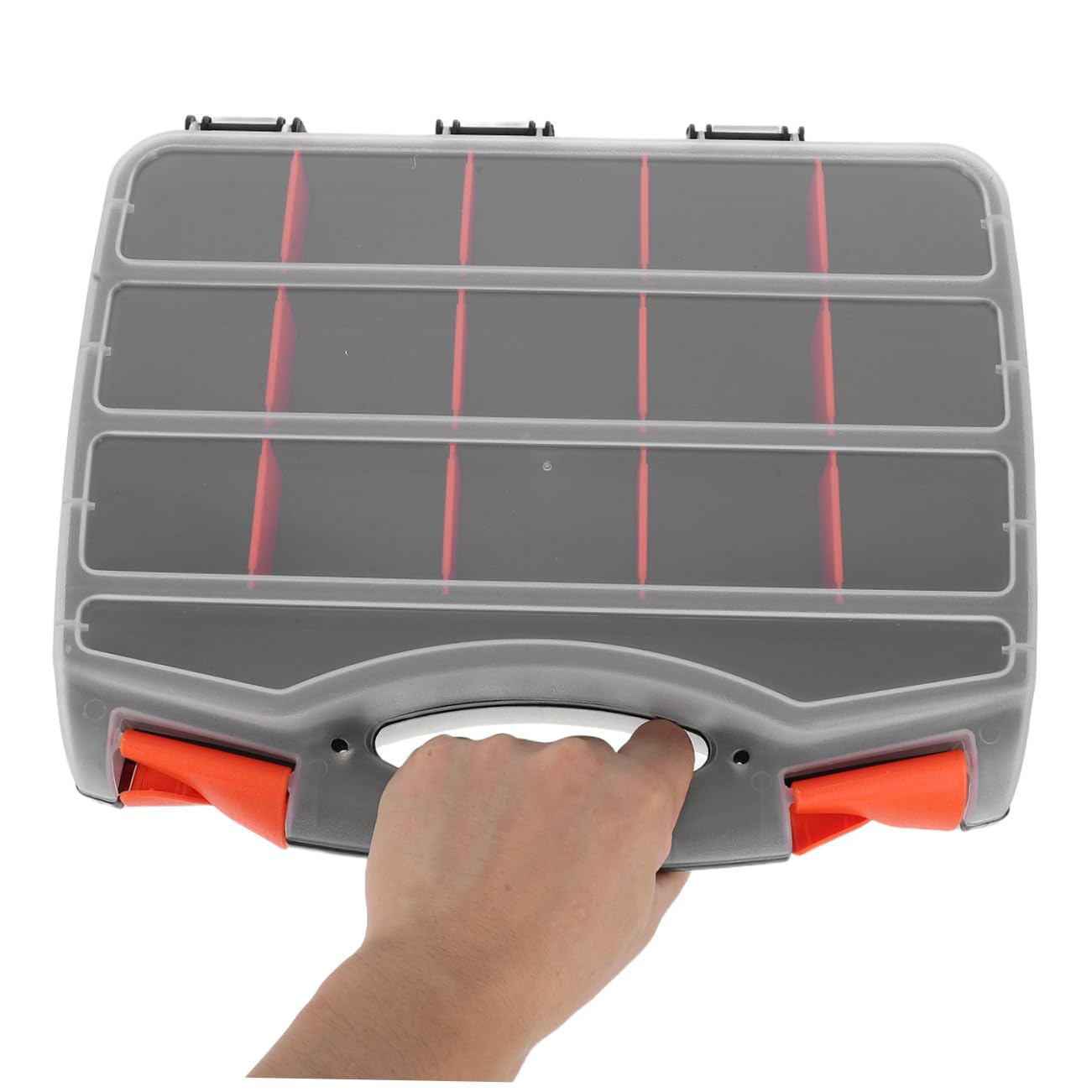 Scatola Portaoggetti in Plastica Con Maniglia Organizer Bifacciale e Divisori Rimovibili Per Viti Dadi Bulloni Chiodi e Piccole Parti