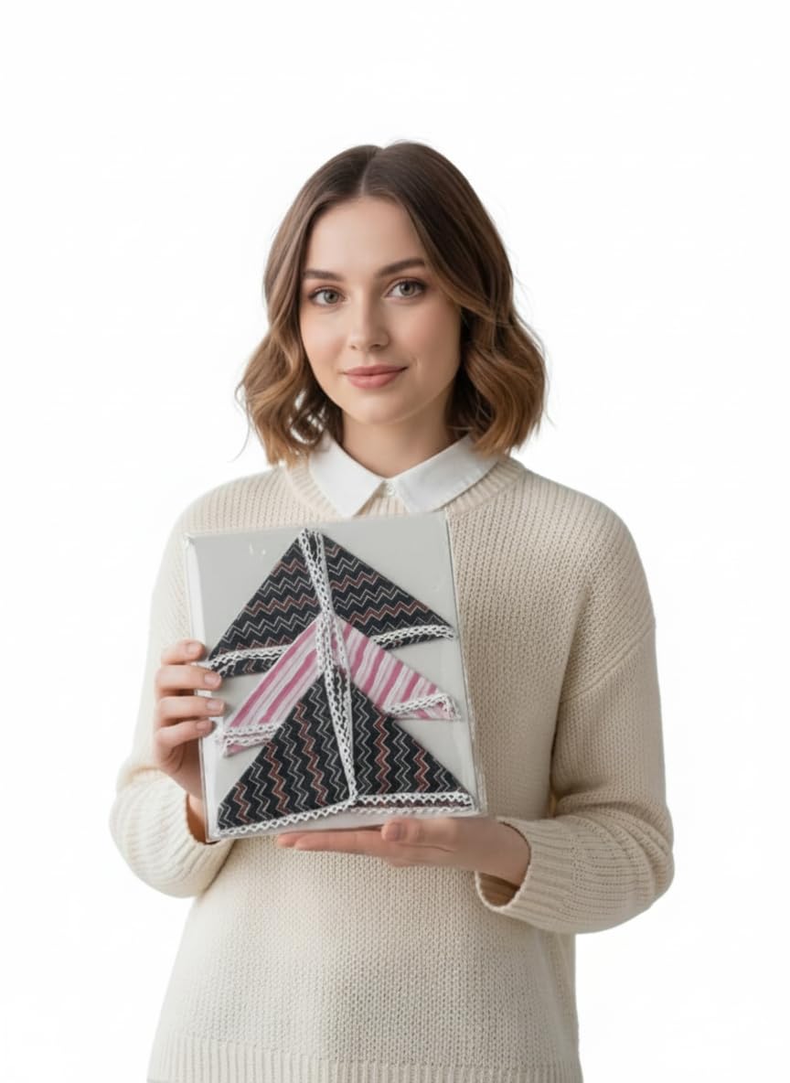 Women's Luxury Printed Handkerchief Set | Handcrafted Designer Hanky with Lace Border | Soft, Reusable & Elegant Everyday Use (pack of 3)-image-12