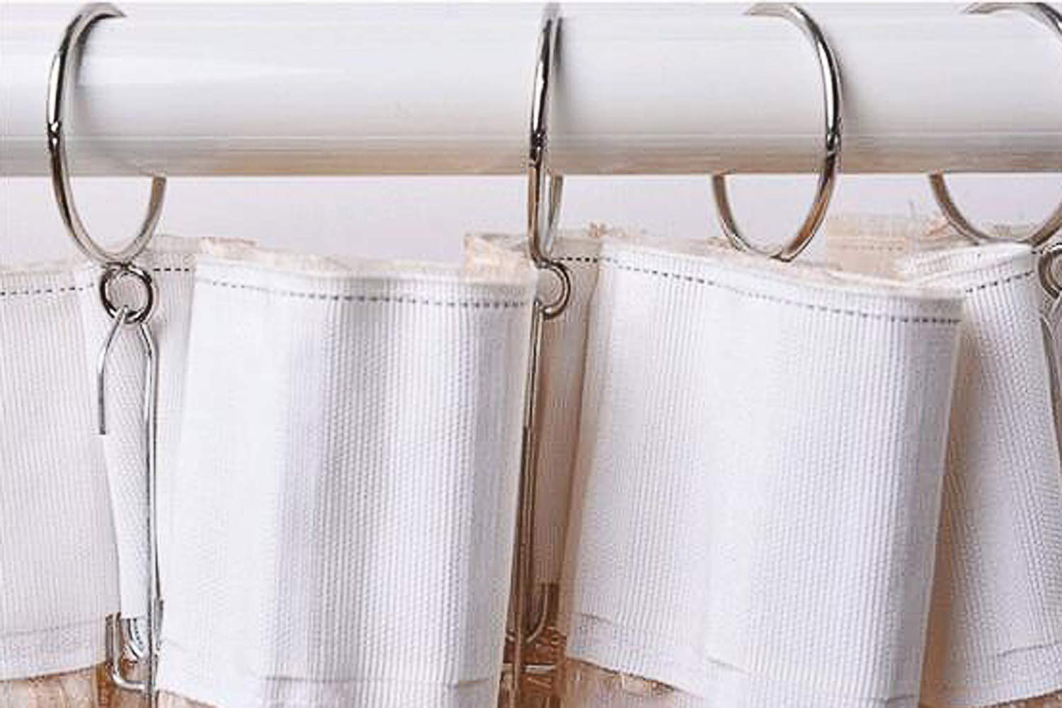 Amazon.co.jp: シャワーカーテンリング スライドリング 開口設計