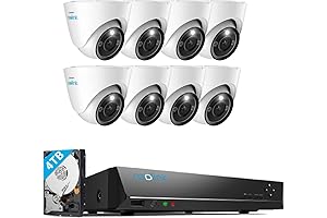 RLC-833A 4K 16CH PoE Camera Security System, 8X PoE IP Cameras
