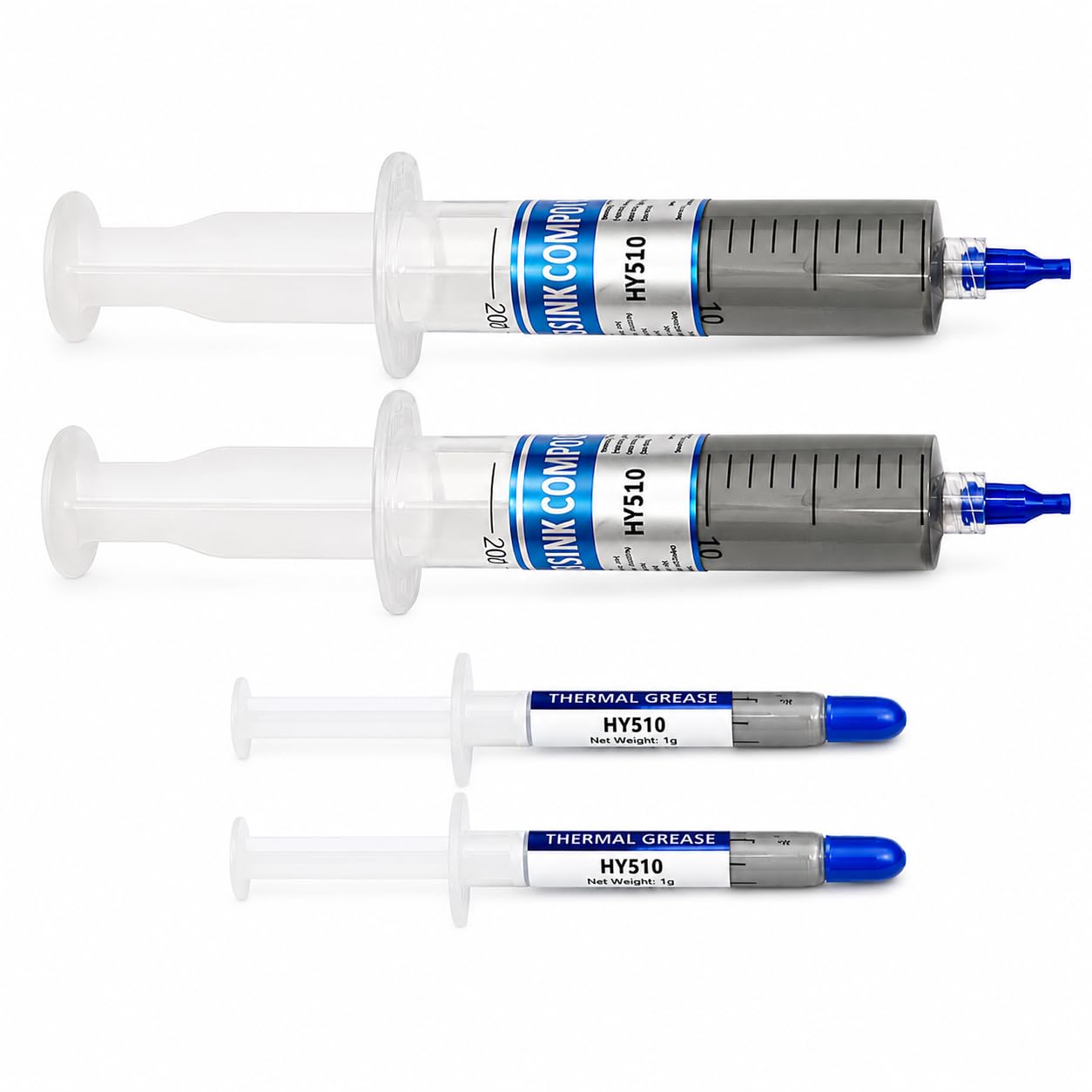 (pack of 2)+ 2 free thermal paste cpu cooler compound, high conductivity heat sink paste for processor, gpu, laptop & pc cooling, non-electric conductive thermal grease