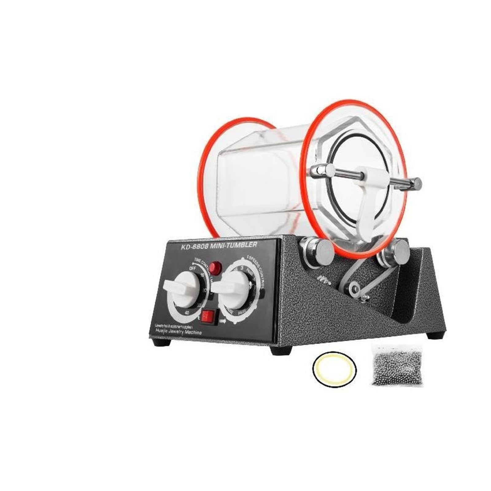 3 Kg Rotary Tumbler Surface Polisher Jewelry Polishing Machine KT6808 Finishing Machine with Polishing Bead for Chamfering
