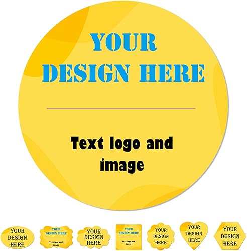 JOVELLO 100-1000 adhesivos personalizables, etiquetas personalizables con logotipo de imagen, logotipo y texto, etiquetas personalizables para