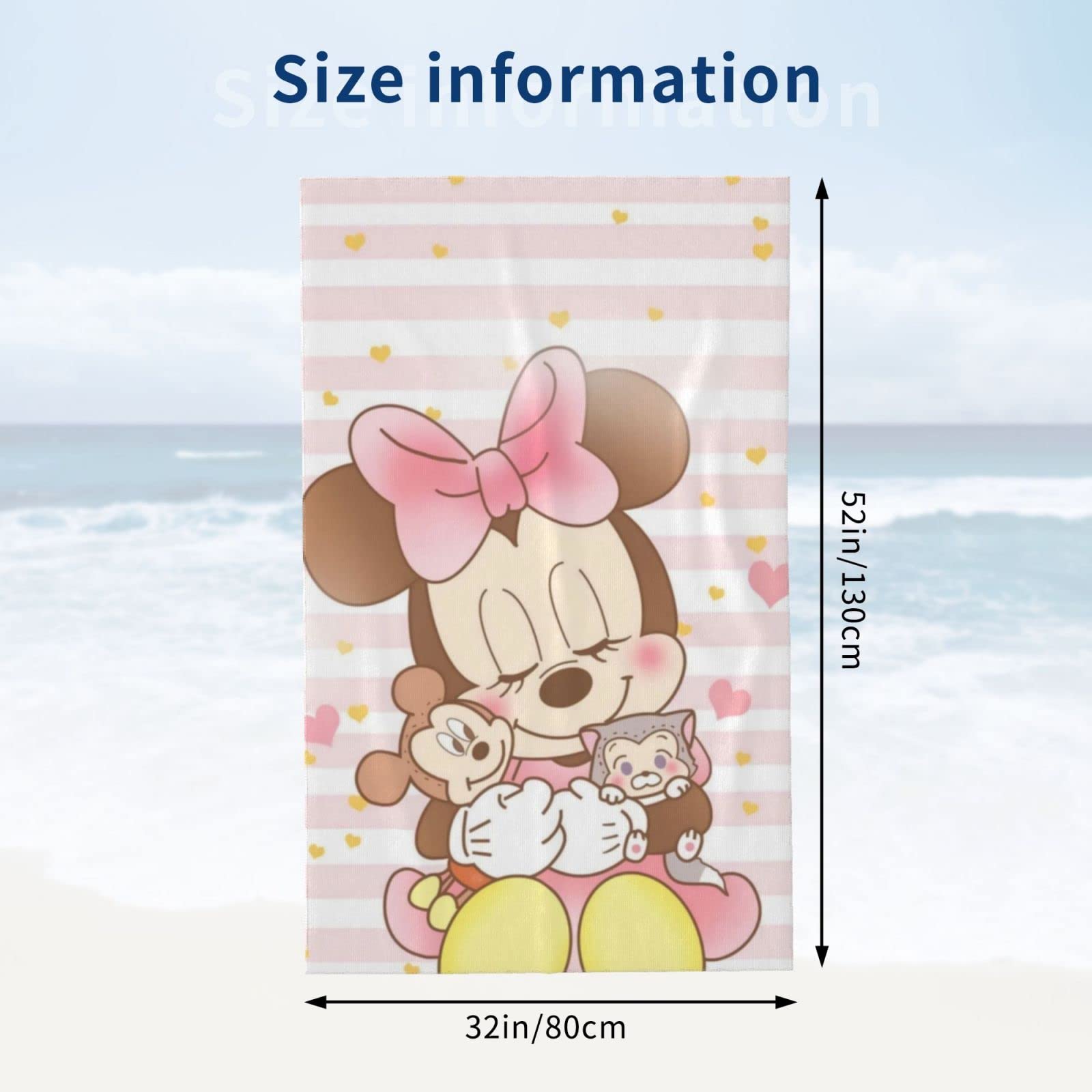 ダッフィーミッキーミニーバスタオル ミッキーマウス&ミニーマウス ゴルフ シェニールバスタオル